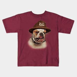 The Dog Father ( Mafia Bulldog ) | Funny Gangster Tee Kids T-Shirt